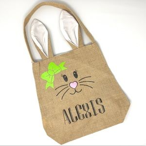 Easter Egg Basket Bag Monogramed Alexis